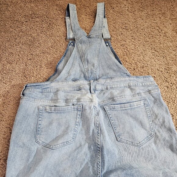 Torrid Denim Overalls Womens 16 Blue Distressed Stretch Jeans Adjustable EUC - Picture 4 of 9